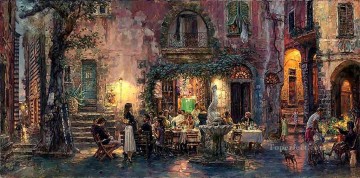 150の主題の芸術作品 Painting - Pretty Life In Monterosso 都市景観現代都市シーンカフェ